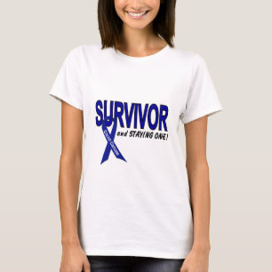 Camiseta Superviviente del cáncer de colon y PERMANECER un