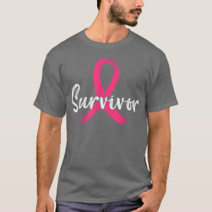 Camiseta Superviviente del cáncer de mama Cinta rosa Cáncer