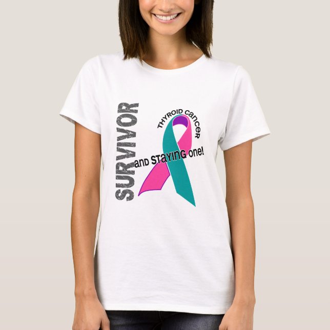 Camiseta Superviviente del cáncer de tiroides (Anverso)