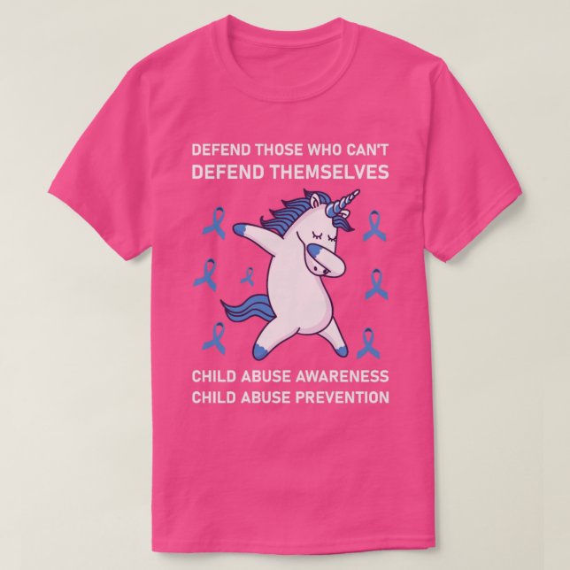 Camiseta Superviviente del maltrato infantil Prevención del (Diseño del anverso)