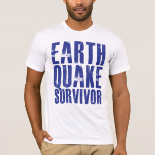 Camiseta Superviviente del terremoto - azul