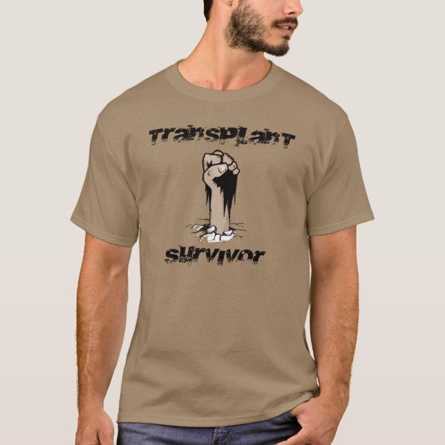 Camiseta Superviviente del trasplante - Estilo Grunge (Anverso)