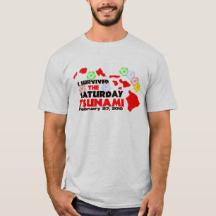 Camiseta Superviviente del tsunami (2 echados a un lado)