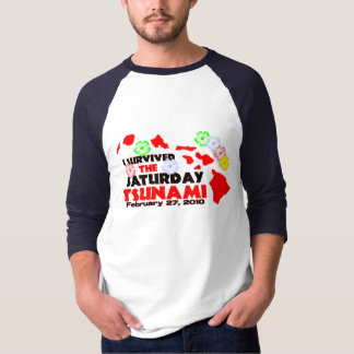 Camiseta Superviviente del tsunami (2 echados a un lado)