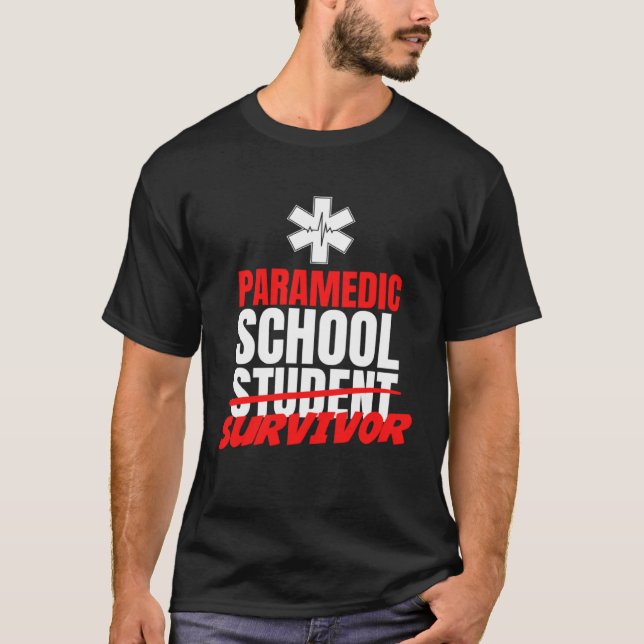 Camiseta Superviviente escolar paramédico Primeros auxilios (Anverso)