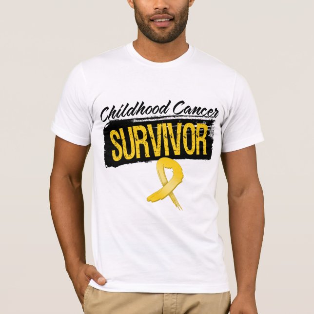 Camiseta Superviviente fresco del cáncer de la niñez (Anverso)