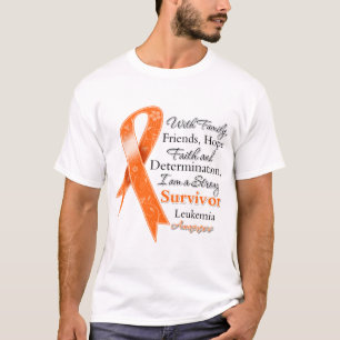 Camiseta Superviviente fuerte de la ayuda de la leucemia
