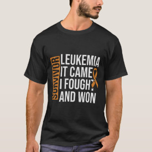 Camiseta Superviviente Leucemia Luchada Ganó Leucemia Aware