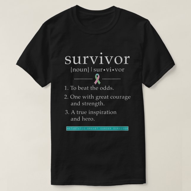 Camiseta Superviviente metastásica del cáncer de mama (Diseño del anverso)