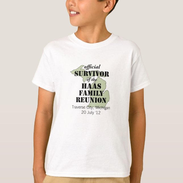 Camiseta Superviviente oficial (verde) (Anverso)