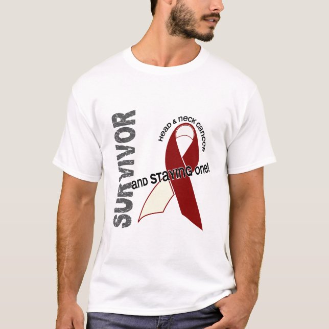 Camiseta Superviviente PRINCIPAL 1 del CÁNCER del CUELLO (Anverso)