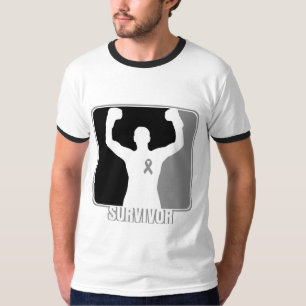 Camiseta Superviviente que gana del cáncer de cerebro
