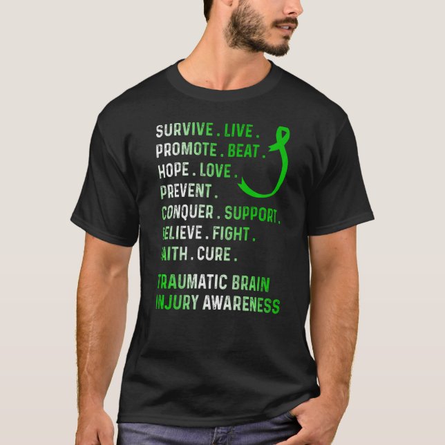 Camiseta Superviviente traumático de daño cerebral golpea a (Anverso)