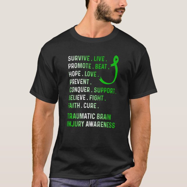 Camiseta Superviviente traumático de daño cerebral golpea a (Anverso)