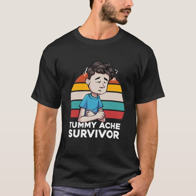 Camiseta Superviviente Trommy Ache Stomach Dolor De Gente H (Anverso)