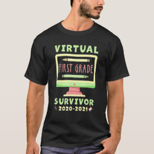 Camiseta Superviviente virtual de primer grado 2020 - 2021 