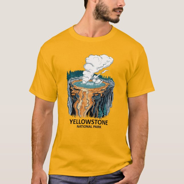 Camiseta Supervolcán del Parque Nacional Yellowstone (Anverso)