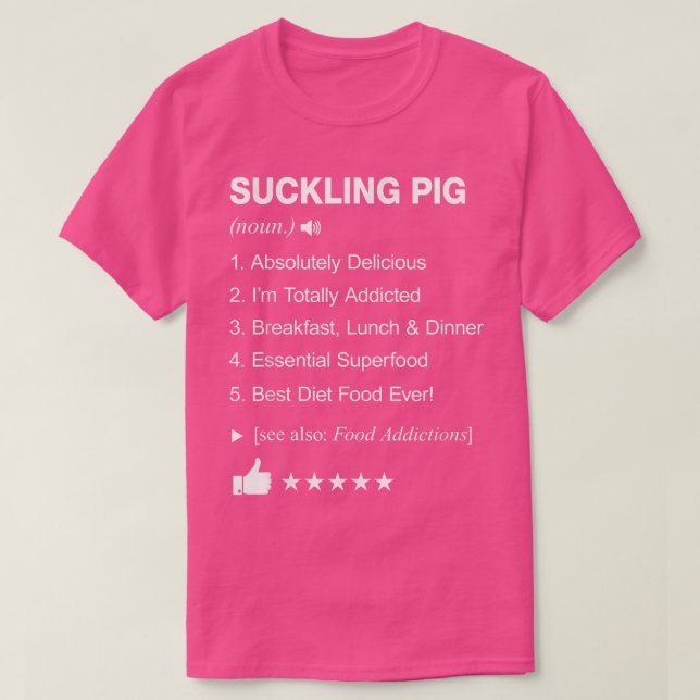 Camiseta Suplicar la definición de cerdo significa divertid (Diseño del anverso)