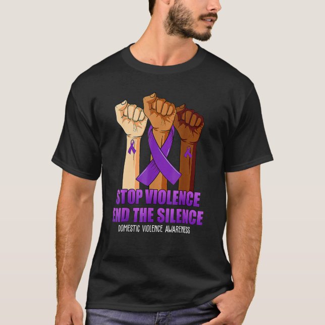 Camiseta Suport Stop Violence And Silence Domestic Violence (Anverso)