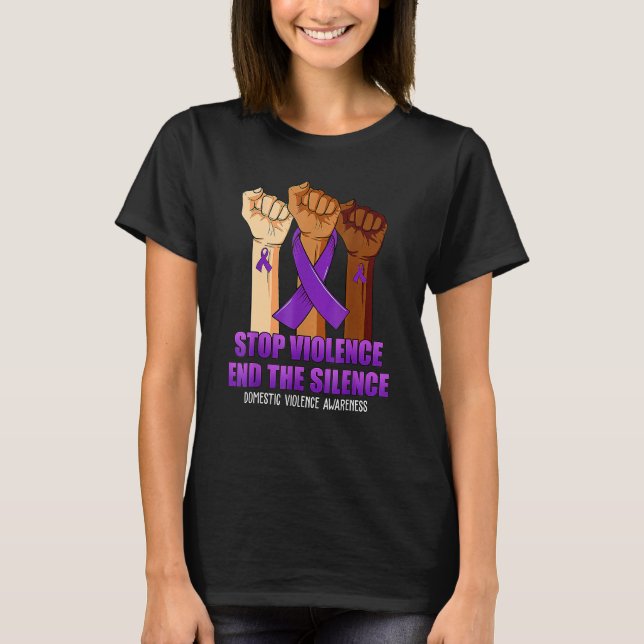 Camiseta Suport Stop Violence And Silence Domestic Violence (Anverso)