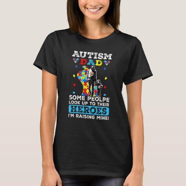 Camiseta Support Autism Proud Dad Autism Awareness Month Fa (Anverso)