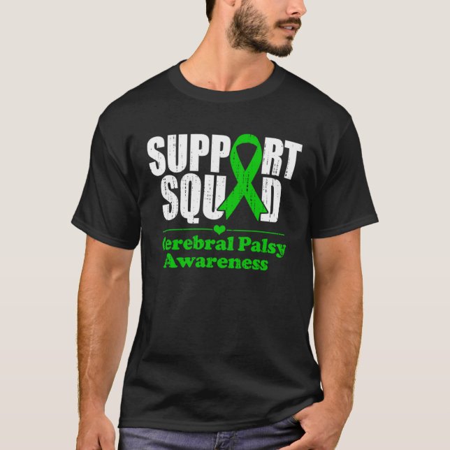 Camiseta Support Cerebral Palsy Cp Awareness Month Green Ri (Anverso)