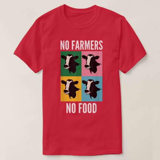 Camiseta Support Local Farms No Farmers No Food Cow Lovers7 (Diseño del anverso)