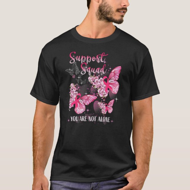 Camiseta Support Squad Breast Cancer Awareness Pink Ribbon  (Anverso)