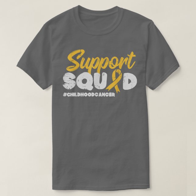 Camiseta Support Squad Childhood Cancer Awareness Men Women (Diseño del anverso)