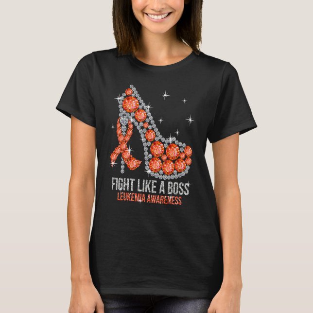 Camiseta Support Squad Fight Like A Boss Leukemia Awareness (Anverso)