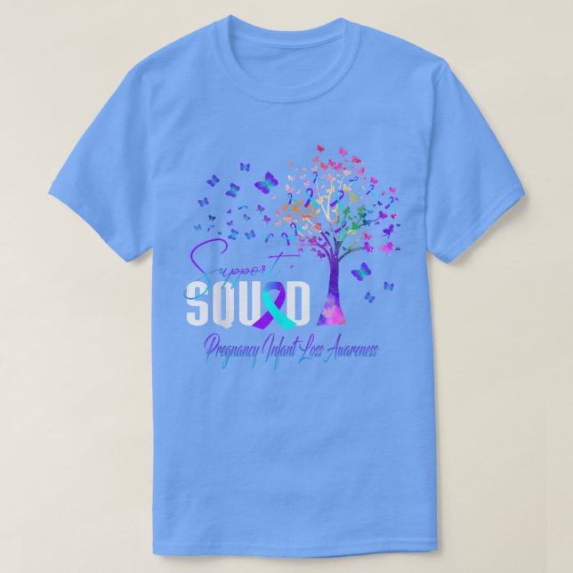 Camiseta Support Squad For Pregnancy Infant Loss Awareness  (Diseño del anverso)