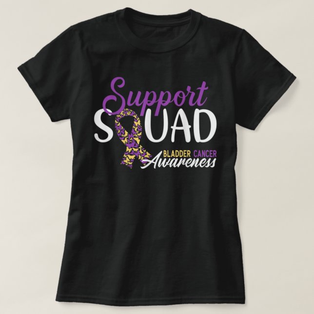 Camiseta Support Squad I Urinary Bladder Cancer Awareness (Diseño del anverso)