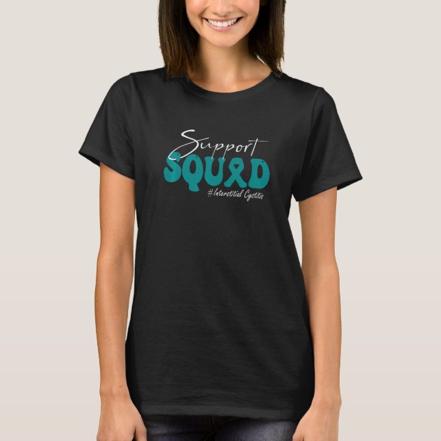 Camiseta Support Squad Interstitial Cystitis Awareness Teal (Anverso)