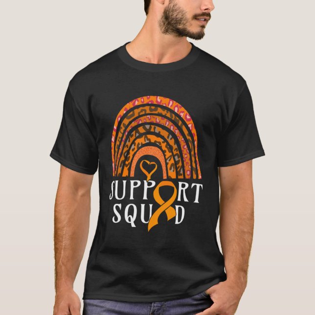 Camiseta Support Squad Leopard Rainbow Multiple Sclerosis A (Anverso)