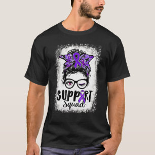 Camiseta Support Squad Messy Bun Purple Lupus Awareness Lup