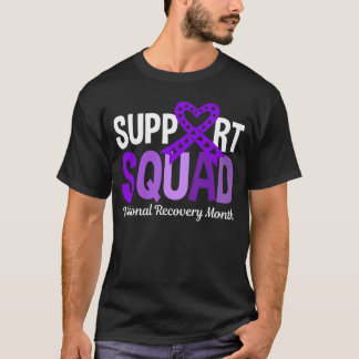 Camiseta Support Squad National Recovery Month Addiction Re