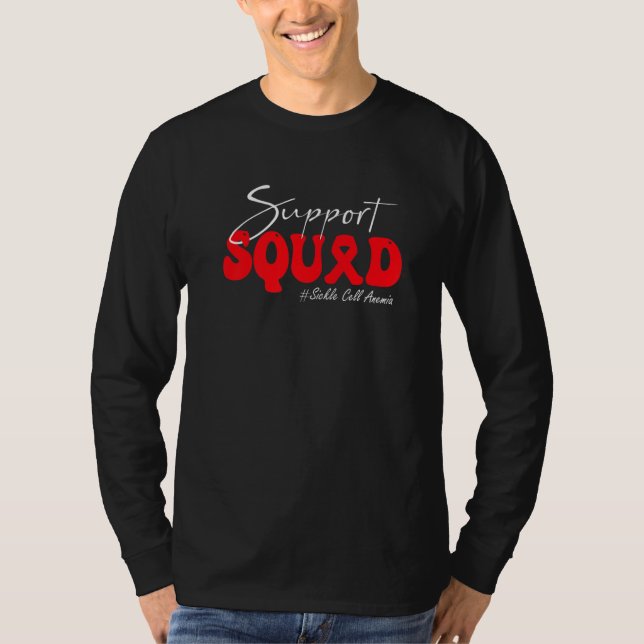 Camiseta Support Squad Sickle Cell Anemia Awareness Red Rib (Anverso)