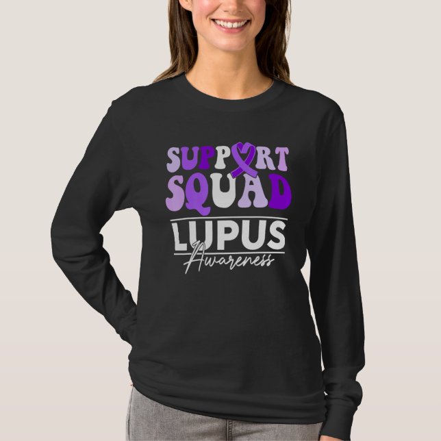 Camiseta Support Squad Sunflower Hair Butterfly Lupus Aware (Anverso)