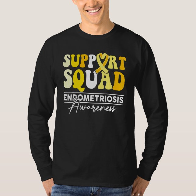 Camiseta Support Squad Sunflower Hair Endometriosis Awarene (Anverso)