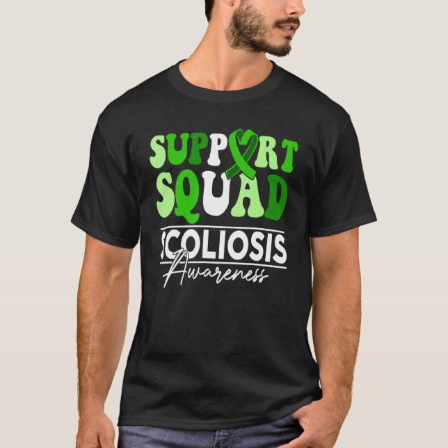 Camiseta Support Squad Sunflower Hair Scoliosis Awareness (Anverso)