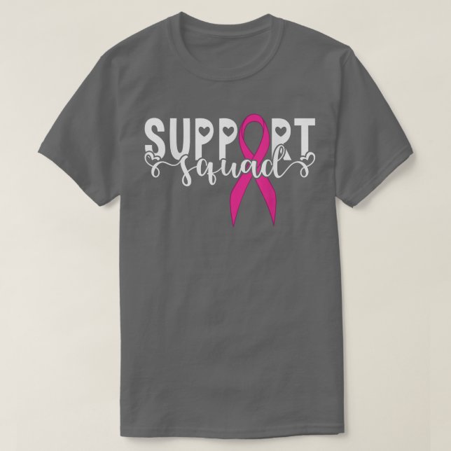 Camiseta Support Squad Survivor Warrior Pink Ribbon Breast  (Diseño del anverso)