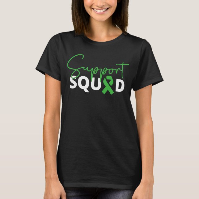 Camiseta Support Squad We Wear Green Kidney Disease Awarene (Anverso)