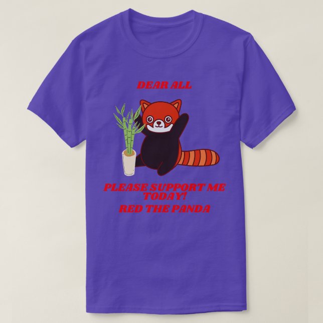 Camiseta Support The Red Panda (Diseño del anverso)