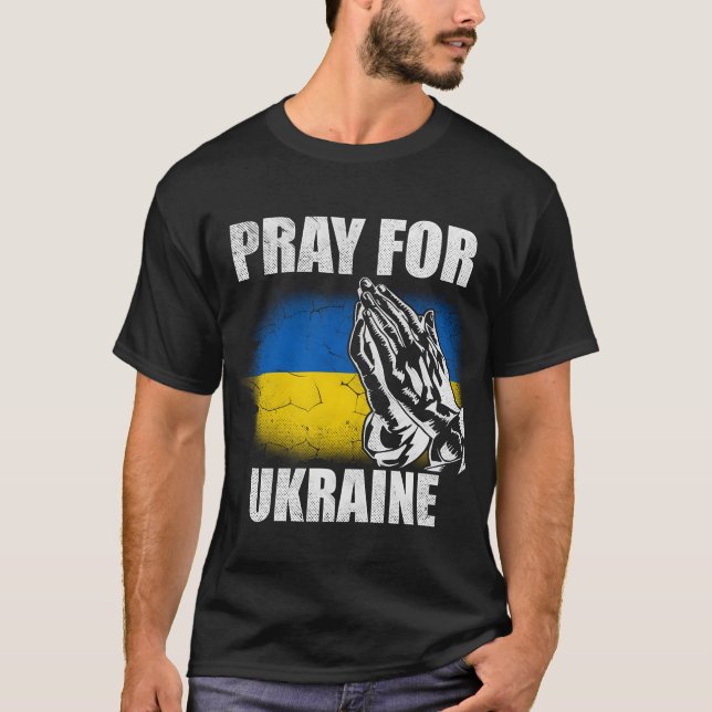 Camiseta Support Ukraine Pray For Ukraine Ukraine Flag Peac (Anverso)