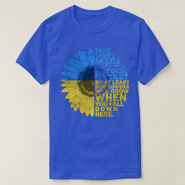 Camiseta Support Ukraine Sunflower flag Ukraine I Stand Wit (Diseño del anverso)