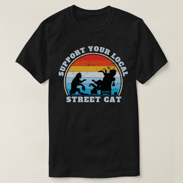 Camiseta Support your local street cats2 (Diseño del anverso)