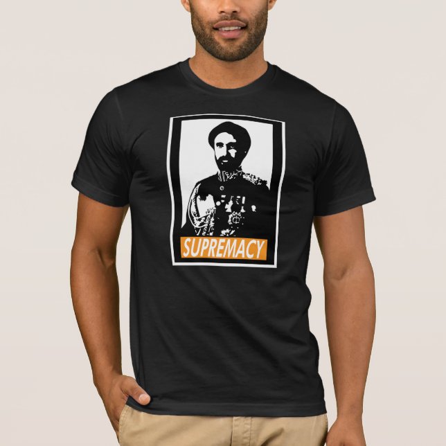 Camiseta SUPREMACÍA de Haile Selassie I (Anverso)