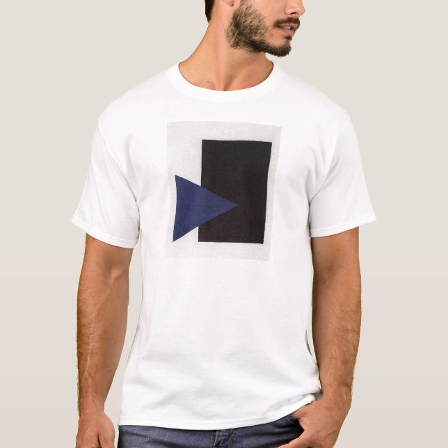 Camiseta Suprematism con el triángulo azul y la casilla (Anverso)