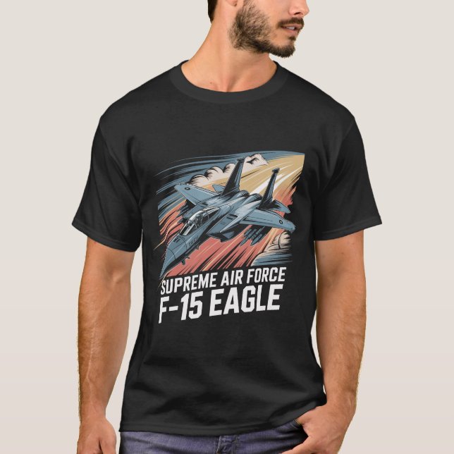 Camiseta Supreme F-15 Eagle Jet Fighter: Air Force Legend (Anverso)