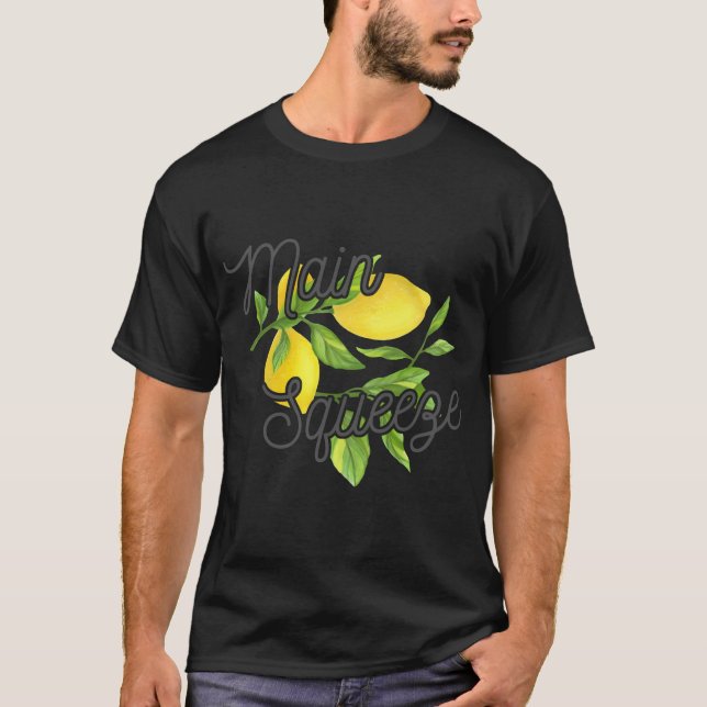 Camiseta Suprimir Lemones Y Hojas Principales (Anverso)
